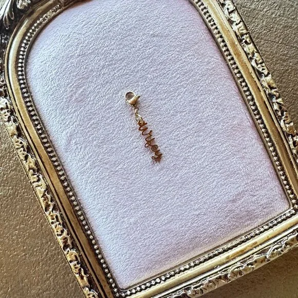 Wifey Charm 18k PVD Gold Stainless Steel With Lobster Claw Clasp Elegant Script - Picture 6 of 9